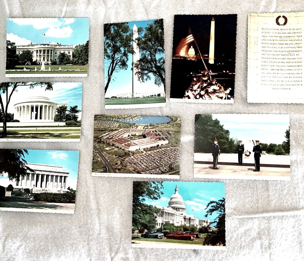 Vintage 1965 Postcard Lot -Our Nation's Capital, Washington D.C. ~Dexter Press